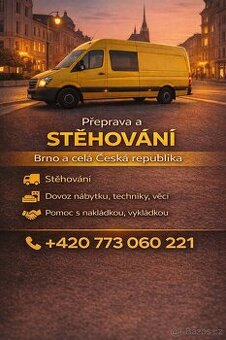 Levná doprava a stěhování Brno – Přijedu dnes