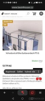Stříška nad vchodové dveře