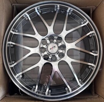 4x100 / 4x108 R17 7J ET35 Platin P61 Mirror Pol/Black Rim