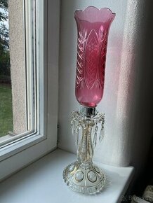 KŘIŠŤÁLOVÁ LAMPA S BROUŠENOU VÁZOU - TORZO