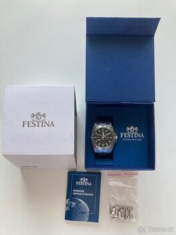 Hodinky Festina 20445/3 panske stribrne