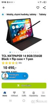 TCL NXTPAPER TABLET 14,3 PALCU 8GB/256GB