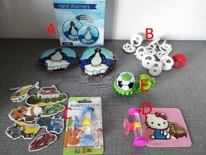 Zahřívací polštářky, Měřák délky čištění zubů, Zvonek na kol