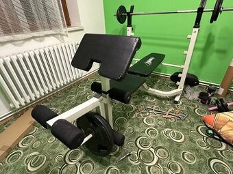 Benchpress lavice, tyč 10 kg se závažím