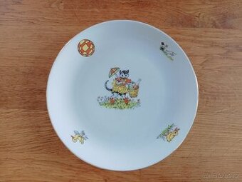DĚTSKÝ PORCELÁNOVÝ TALÍŘ BOHEMIA NOVÁ ROLE