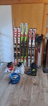 Dětské lyže,lyžáky, hulky