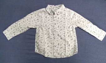 Dětská bílá košile F&F s dlouhým rukávem vel. 28-24 měsíců