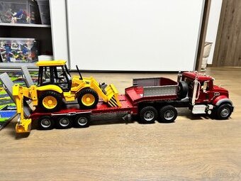 Bruder  Nakladni vuz s bagrem