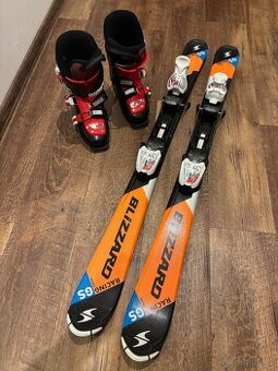 Dětské lyže 110cm+lyžáky