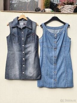 Džínové šaty vel. 38 a XL