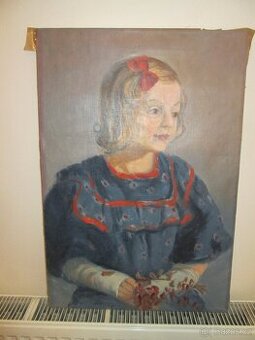 Obraz dívky na plátně