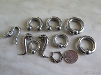 Piercing - roztahovák - septum - chirurgická ocel