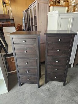 HEMNES KOMODY ČERNOHNĚDÉ - 1
