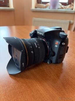 Prodám zrcadlovku Sony A77 + objektiv Sigma 10-20 DC EX