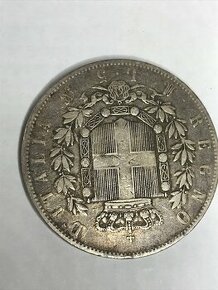 Italská stříbrná Lira 1873 - 1