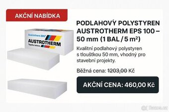 Podlahový polystyren Austrotherm EPS 100 - 50mm