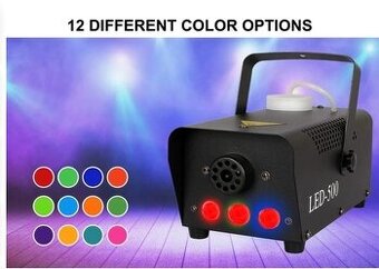Výrobník mlhy 500 W s led podsvitem a dálkový ovladačem