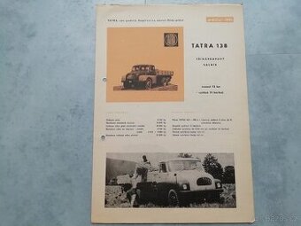 Tatra 138 valník - prospekt 1961 - doprava v ceně