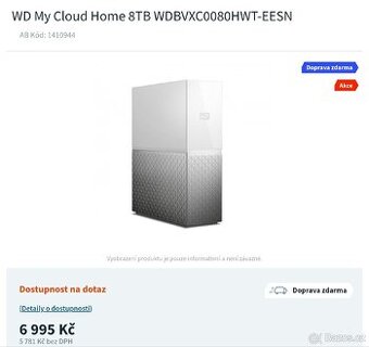 WD My Cloud Home 8TB - bez záruky - 1