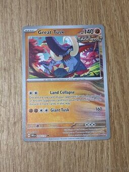 Prodám Pokémon kartu Great Tusk 055/131 diamond NM
