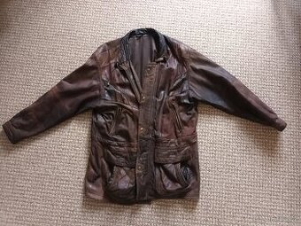 Pánská kožená bunda vel.52 (xxl), jemná kůže, nošená