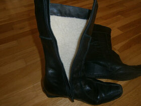 Kozačky kožené vel.37 - pošta v ceně