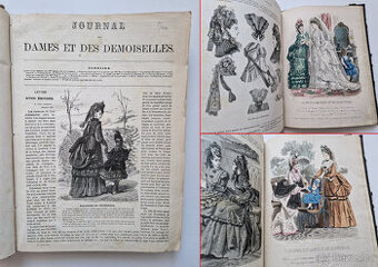 Sváz. módní časopisy z roku 1871 historická móda litografie