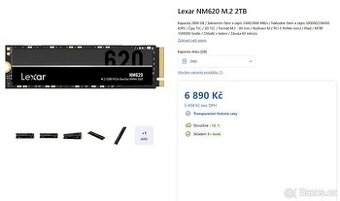 SSD M.2 LEXAR NM620 2TB / 2KS