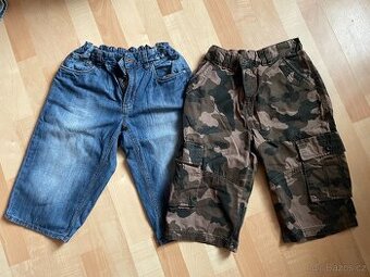 2x chlapecké riflové kraťasy, vel. 164/170