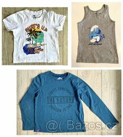 Mix - šmoulí tílko, dino tričko kr., dl.tričko