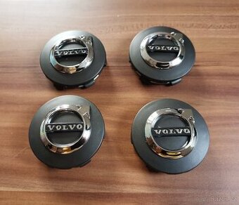 Středové krytky Volvo 64mm stříbrné šedé černé pokličky