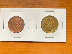 Mince 10Kč a 20Kč, ročník 2000, millenium, orloj