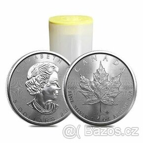 stříbrné mince Maple Leaf 1 oz (25ks)