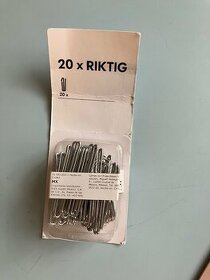 Riktig IKEA - háčky na závěsy, 20 ks NOVÉ