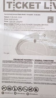 2x vstupenka na koncert Rádia Blaník