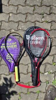2 tenisové rakety Dunlop Power Smash a Wilson Ultra Competit