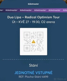 Dua Lipa lístky na koncert
