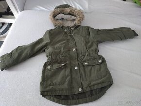 Khaki přechodová parka