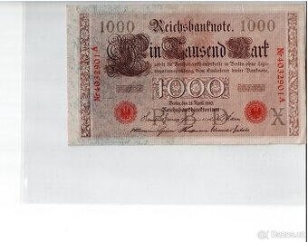 Německé marky Reichbanknote 1910 - 1