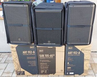 Aktivní reproboxy 2x RCF ART 912-A + RCF SUB 705-AS MK3