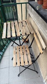 2 židle a stůl na balkon/zahradku