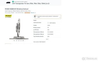 Brzdové kotouče Ridex - NOVÉ