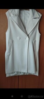 Krémová dlouhá vesta Imperial