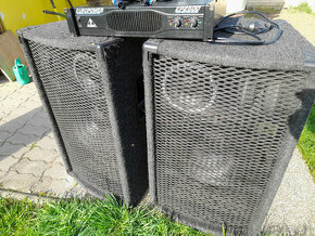 Pasivní reprobedny Ac Akustika + zesilovač BEHRINGER EP 2500