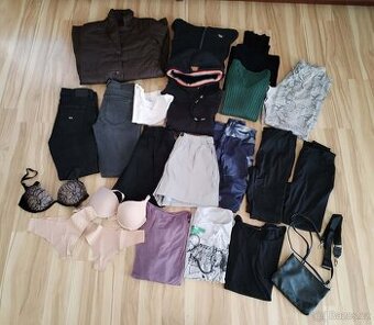 Značkový set balík dámského dívčího oblečení S/M 21ks