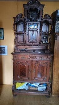 Sekretář vídeňské baroko s mramorem