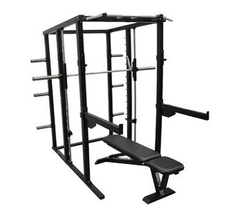 Dřepovací stojan s lavicí a multipressem