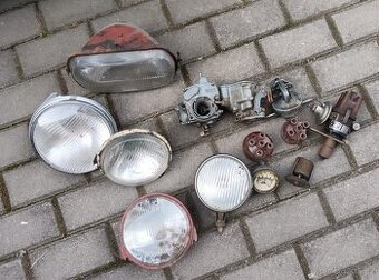 Karburátor, rozdělovač, ac pumpa, světla Škoda 100