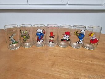 Retro skleničky s pohádkovými motivy - malé