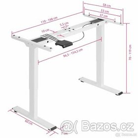 Výškově nastavitelný rám stolu Melville